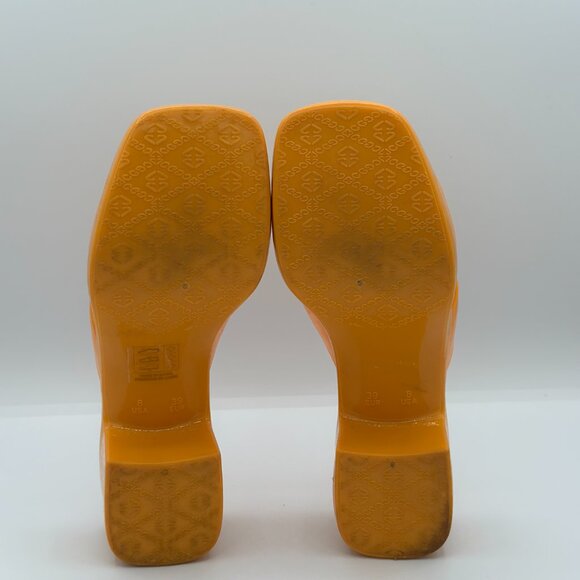 Jeffrey Campbell Orange Platform Slide Sandals – Size 8 (EU 39) - Picture 2 of 7